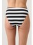 Siyah-Beyaz Çizgili Yüksek Bel Bikini Altı Sporty Bottom 2