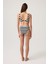 Siyah-Beyaz Çizgili Yüksek Bel Bikini Altı Sporty Bottom 4