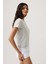 Gri Düz Kesim Tişört Regular T-Shirt 2