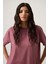 Bordo Düz Kesim Tişört Regular T-Shirt 2