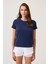 Lacivert Düz Kesim Tişört Regular T-Shirt 1