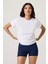 Beyaz Düz Kesim Tişört Regular T-Shirt 1