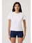 Beyaz Düz Kesim Tişört Regular T-Shirt 6