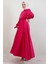 Saten Kemerli Elbise Pembe 4