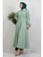 Çift Cepli Poplin Elbise Yeşil 3