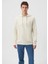 Erkek Mavi Logo Baskılı Kapüşonlu Bej Sweatshirt 065606-70134 3