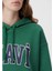 Mavi Logo Baskılı Kapüşonlu Yeşil Sweatshirt 1600361-71892 15