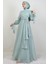 Sümbül Tesettür Elbise Açık Mint 1