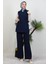 Tek Cepli Kruvaze Yaka Takım Lacivert 4