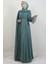 Karanfil Pelerinli Elbise Mint 1