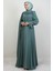 Karanfil Pelerinli Elbise Mint 2