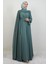 Karanfil Pelerinli Elbise Mint 3