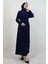 Tuay Pile Detay Elbise Lacivert 1