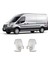 Ford Transit Uyumlu 2014-2023 Krom Ayna Kapağı 2 Parça Paslanmaz Çelik 2