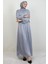 Lidya Tesettür Elbise Gri 2