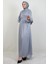 Lidya Tesettür Elbise Gri 4