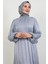 Lidya Tesettür Elbise Gri 5
