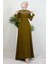 Nisan Taşlı Elbise Yağ Yeşil 2