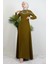 Nisan Taşlı Elbise Yağ Yeşil 3