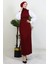 Ekin Tesettür Elbise Bordo 1
