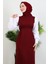 Ekin Tesettür Elbise Bordo 5
