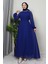 Semra Tesettür Elbise Gece Mavi 1