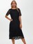 Dantel Mıdı Boy Kısa Kol Abiye Elbise W26ABY005 2
