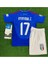 Ciro Immobile 17 Yeni Sezon Italya Euro 2024 Mavi Tasarımlı Çocuk Forması 2