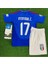 Ciro Immobile 17 Yeni Sezon Italya Euro 2024 Mavi Tasarımlı Çocuk Forması 3