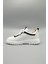 Drew Model Hakiki Deri El Yapımı Erkek Beyaz Siyah Rugan Sneakers Ayakkabı 5