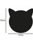 4'lü Kedi Desenli Bardak Altlığı Siyah 12 x 12CM 4