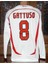 Milan'ın 2006-07 #8 Gattuso Jersey Uzun Kollu Beyaz Futbol Forması 3