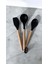 3 Lü Set Hakiki Bambu Saplı Silikon Kaşık Kepçe Spatula Seti 1