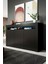 Konsol SDB604BLK LED Aydınlatmalı Şık Raflı Modern ve Zarif Konsol Siyah Mat Büfe 1