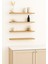 40 cm 4lü Safir Meşe Mdf Uçan Duvar Rafı Gizli Bağlantı Kitaplık Ahşap 2