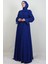 Karanfil Pelerinli Elbise Gece Mavi 3