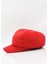 Kırmızı Bayan Şapka Kadın Kasket Yün Flat Cap 3