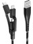 C89 Nyloflex 3in1 1.5m 3A USB To Type-C Lightning Micro Hızlı Şarj Kablosu 2