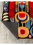 Drom Makinede Yıkanabilir Kaymaz Tabanlı Halı Multy Soyut Desenli Saçaklı Kilim 5