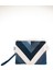 Kadın V Desenli Kot Çanta | Şık Patchwork Tasarımıyla El ve Bilekte Taşınabilir Clutch Model 1