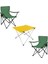 Katlanabilir Kamp Sandalyesi ve Masa Seti, Renkli, Hafif ve Taşınabilir 1