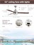 Tramontana 60W Mat Krom Motor LED Tavan Vantilatörü 132CM 3