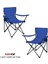 2'li Katlanabilir Kamp ve Piknik Sandalyesi, Taşıma Çantalı, Lacivert 1