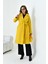 Ftz Women Kadın Geniş Yaka Kaban Sarı 1