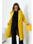 Ftz Women Kadın Geniş Yaka Kaban Sarı 2