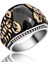 Gümüş Siyah Taşlı Akrep Erkek Yüzük - 25 1