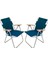 Katlanır Masa ve 2 Sandalye Kamp Seti, Pratik ve Şık Mavi Renkli. 3