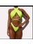 Bikini, Plaj Giyim, Bağlama Detaylı Bikini, Fosforlu Yeşil Bikini, Brezilyan Kesim Bikini 1