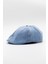 Erkek Ayarlanabilir Tokalı %100 Pamuk Kot Kasket Şapka -Açık Mavi 1