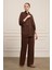Kadın Pantolonlu Takım Kahve 2